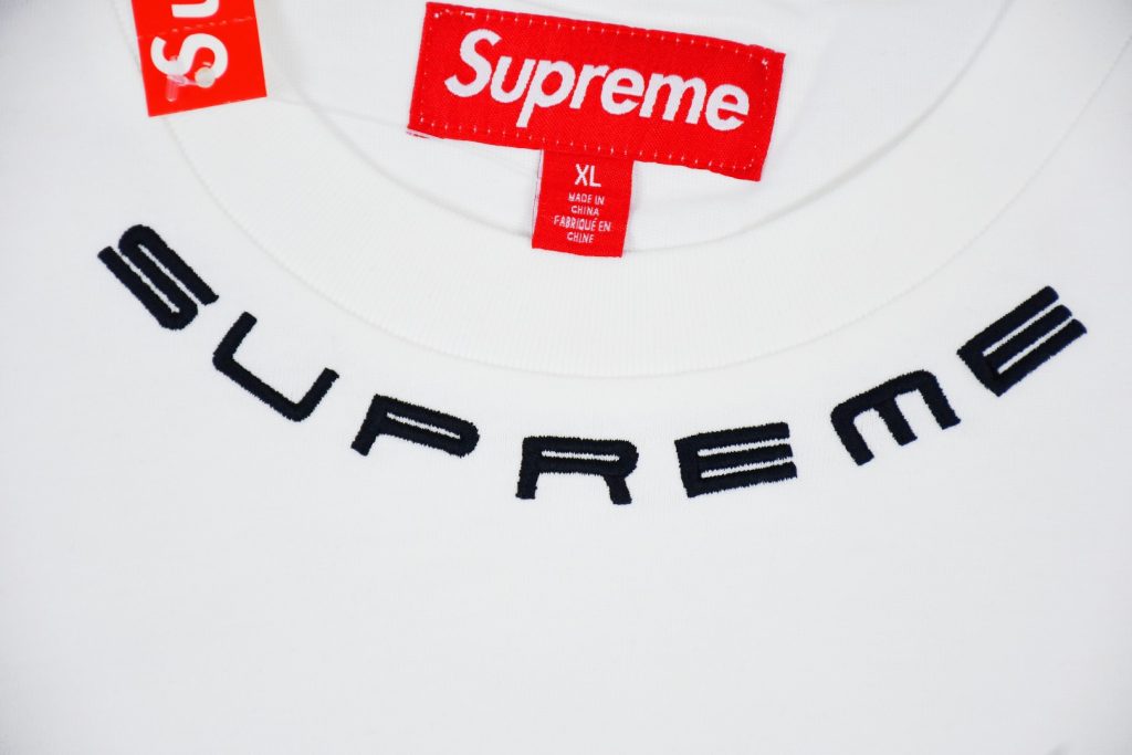 Supreme スュープリーム 長袖Tシャツ 23fw コラールロゴ 刺繍 黒 ホワイト 全2色 - 画像 4