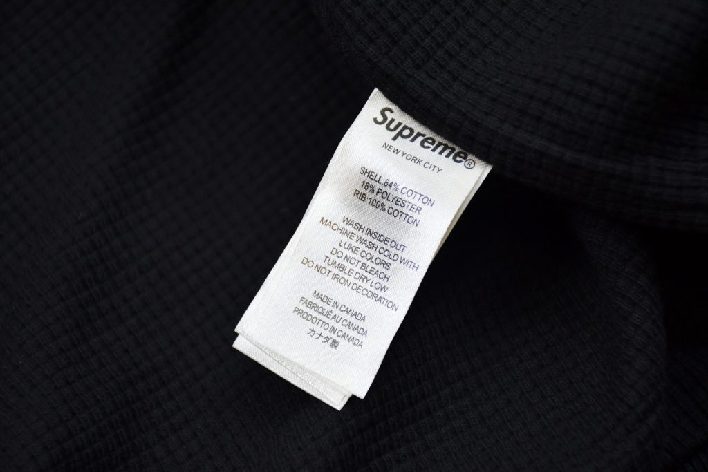 SUPREME スュプリーム ジップアップフード付きパーカー ワッフル素材 耐久性 ブラック レッド ホワイト グレー ブルー 全5色 - 画像 7