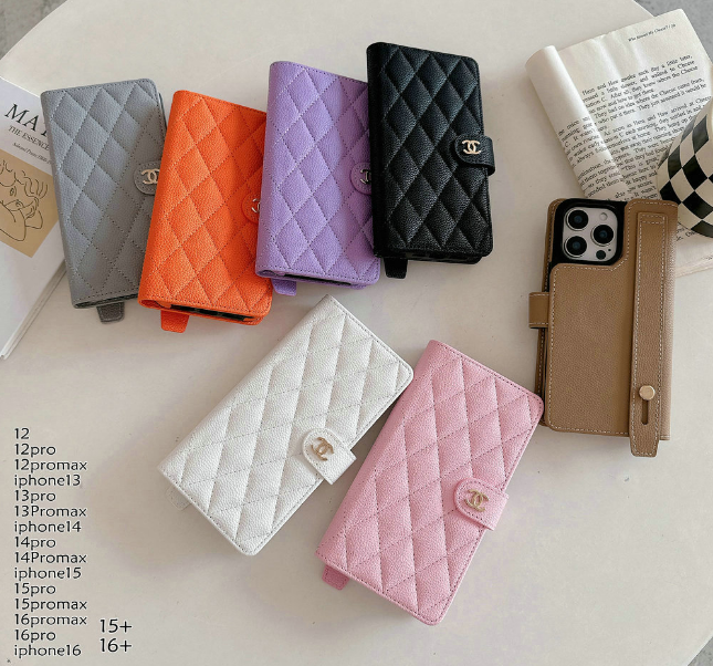 CHANEL　シャネル　手帳型ケース　スマホケース　菱形模様　スマホカバー　iPhoneケース - 画像 2