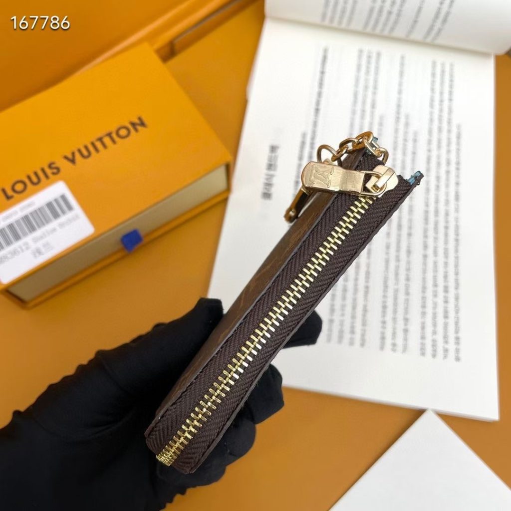 ルイヴィトン　LOUIS VUITTON　コインケース　キーリング付　ポルトクレ　小銭入れ　キーホルダー　L字ファスナー　カードケース - 画像 8