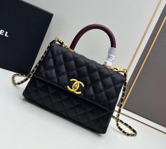 CHANEL　シャネル　キャビアスキンココハンドル　XSサイズ　Coco Handle　ハンドバッグ　ショルダーバッグ　2WAY　ココハンドル24　シャンパンゴールド　4色 - 画像 2