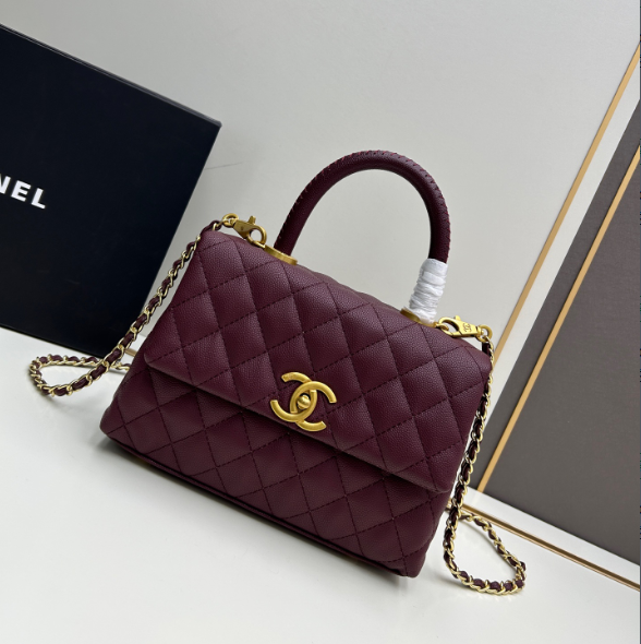 CHANEL　シャネル　キャビアスキンココハンドル　XSサイズ　Coco Handle　ハンドバッグ　ショルダーバッグ　2WAY　ココハンドル24　シャンパンゴールド　4色 - 画像 3