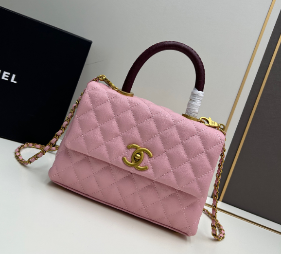 CHANEL　シャネル　キャビアスキンココハンドル　XSサイズ　Coco Handle　ハンドバッグ　ショルダーバッグ　2WAY　ココハンドル24　シャンパンゴールド　4色 - 画像 4