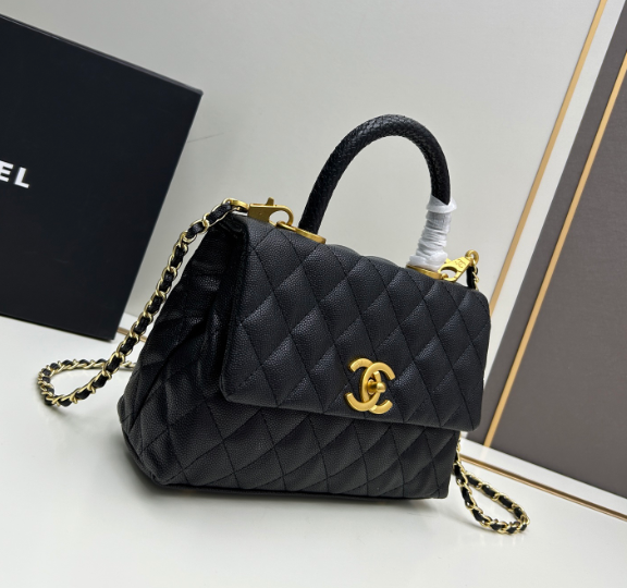 CHANEL　シャネル　キャビアスキンココハンドル　XSサイズ　Coco Handle　ハンドバッグ　ショルダーバッグ　2WAY　ココハンドル24　シャンパンゴールド　4色 - 画像 6