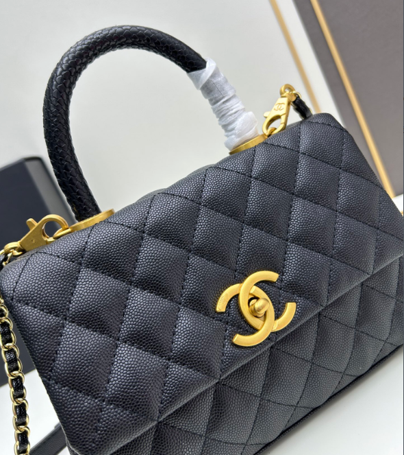 CHANEL　シャネル　キャビアスキンココハンドル　XSサイズ　Coco Handle　ハンドバッグ　ショルダーバッグ　2WAY　ココハンドル24　シャンパンゴールド　4色 - 画像 8