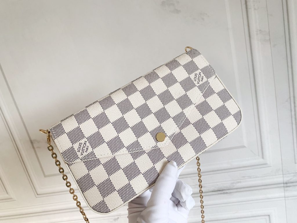 ルイヴィトン LOUIS VUITTON フェリシーポーチ チェーンショルダーウォレット ポシェット ショルダーバッグ 長財布 クラッチバッグ チェーンバッグ ダミエ - 画像 5