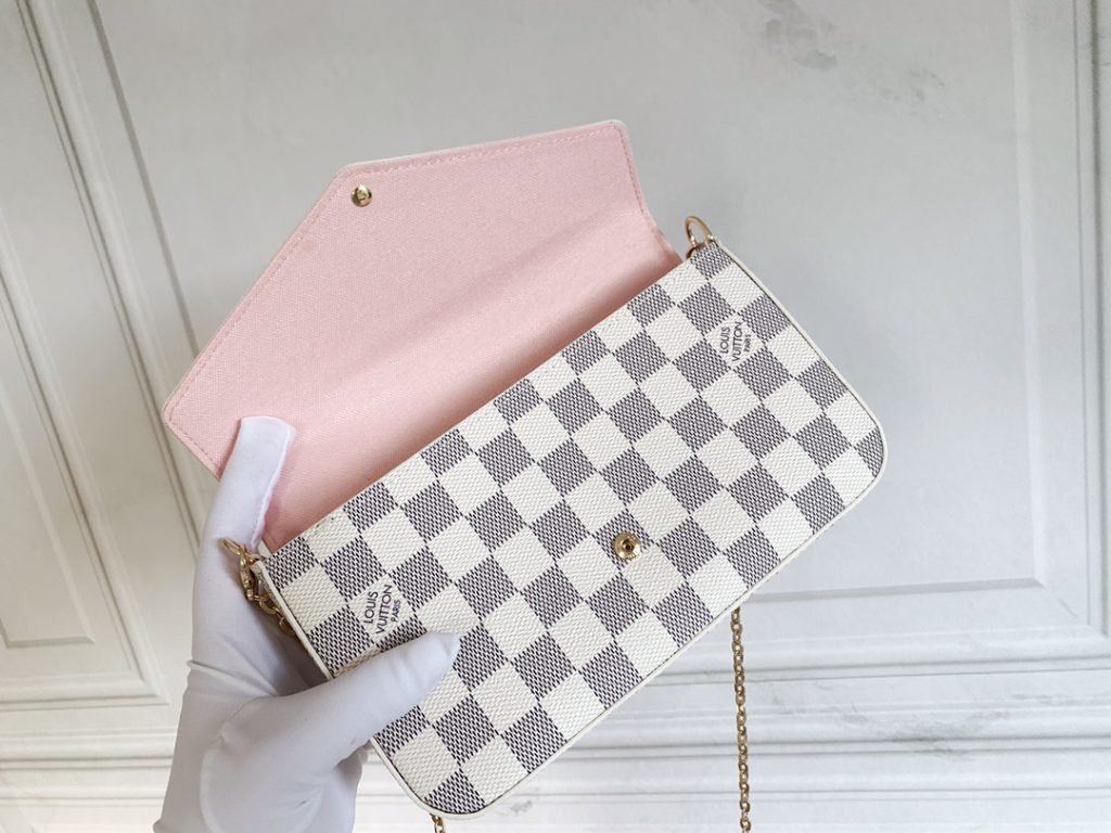 ルイヴィトン LOUIS VUITTON フェリシーポーチ チェーンショルダーウォレット ポシェット ショルダーバッグ 長財布 クラッチバッグ チェーンバッグ ダミエ - 画像 6