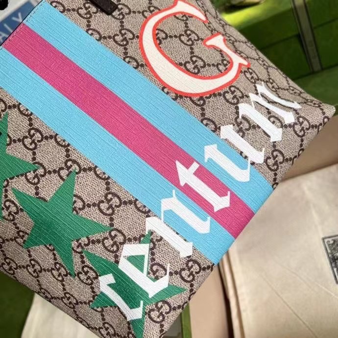 グッチ　チルドレンズ トートバッグ　GUCCI　スプリーム ミニハンド インターロッキングG　ヒグチユウコ　GG柄　トートバッグ - 画像 2
