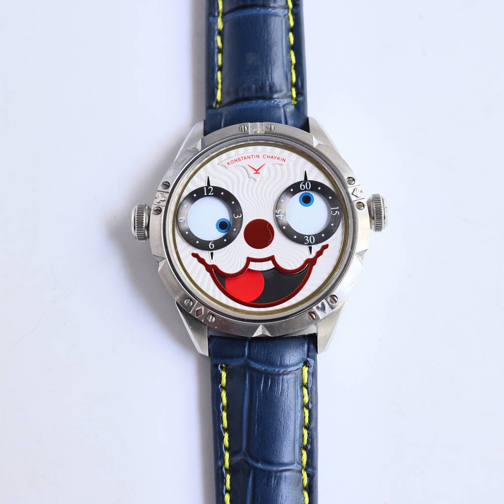 KONSTANTIN CHAYKIN コンスタントチャイキン メンズ腕時計 小丑デザイン 石英 ブラック ホワイト 全2色 - 画像 4
