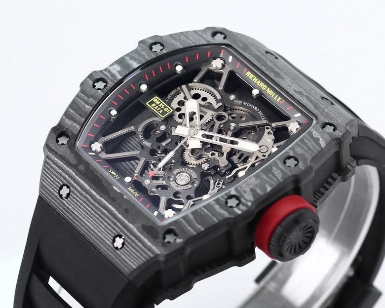 RICHARD MILLE リチャードミラー 腕時計 メンズ 自動巻き 機械式 ロレット ブラック レッド - 画像 4