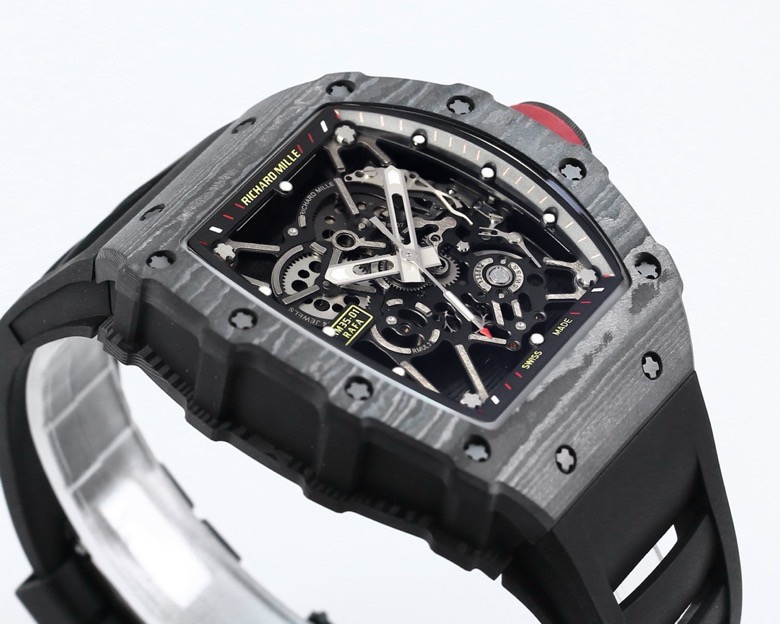 RICHARD MILLE リチャードミラー 腕時計 メンズ 自動巻き 機械式 ロレット ブラック レッド - 画像 8