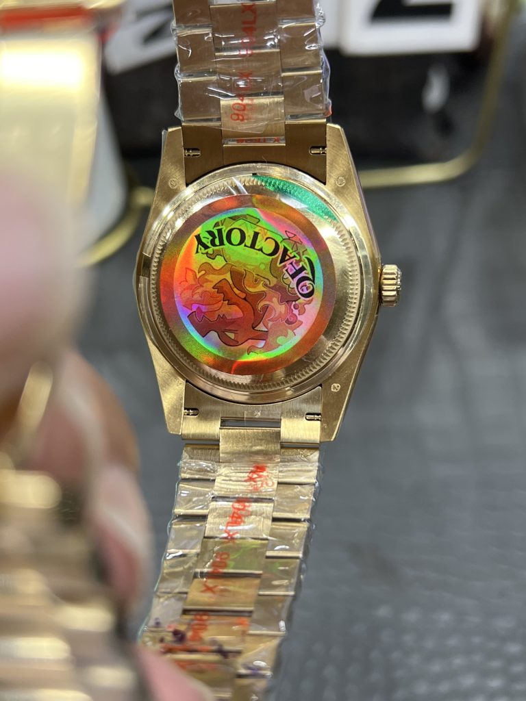 ROLEX ロレックス 星期日型 腕時計 メンズ 自動巻き 機械式 36mm 煙燻緑 ダイヤル インデックス 157g 重し付き - 画像 7