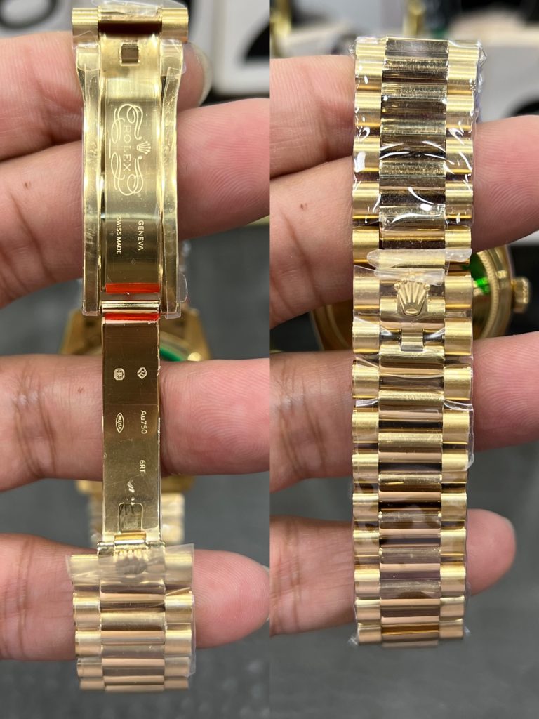 ROLEX ロレックス 星期日型 腕時計 メンズ 自動巻き 機械式 36mm 煙燻緑 ダイヤル インデックス 157g 重し付き - 画像 8
