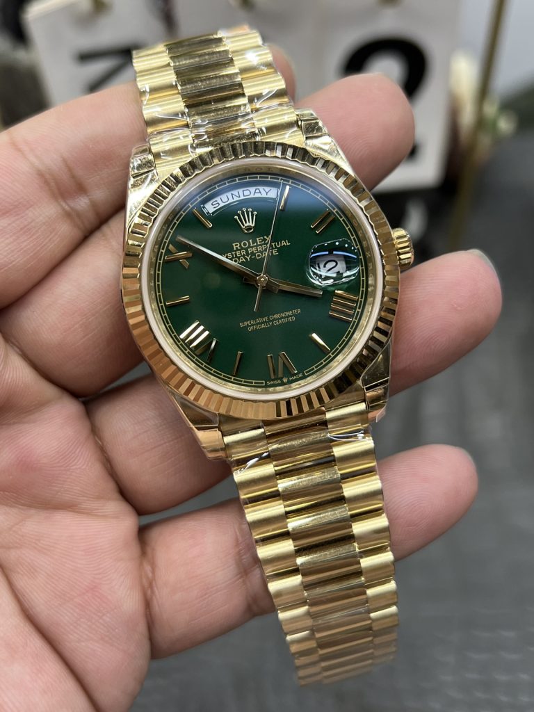 ROLEX ロレックス 星期日型 腕時計 メンズ 自動巻き 40mm グリーン ブラック - 画像 2