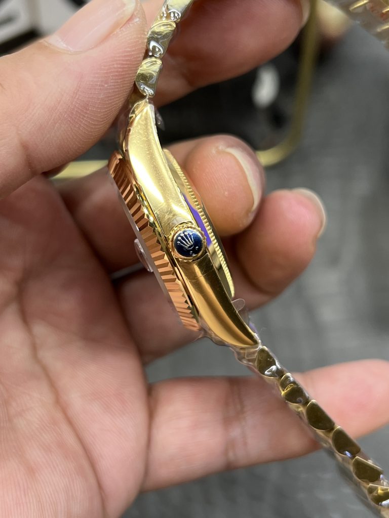 ROLEX ロレックス デイトジャスト 腕時計 メンズ 自動巻き 機械式 36mm ブラック ゴールド - 画像 6