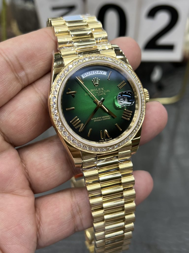 ROLEX ロレックス デイトジャスト 腕時計 メンズ 自動巻き 40mm グリーン ダイヤル ブラック - 画像 3
