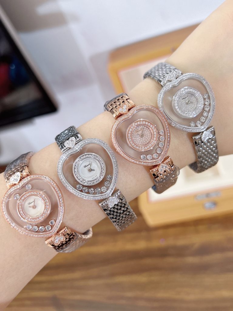 CHOPARD ショパード ハッピーダイヤモンド 腕時計 レディース 心形 ダイヤ フリー回転 26mm 全2色 - 画像 2