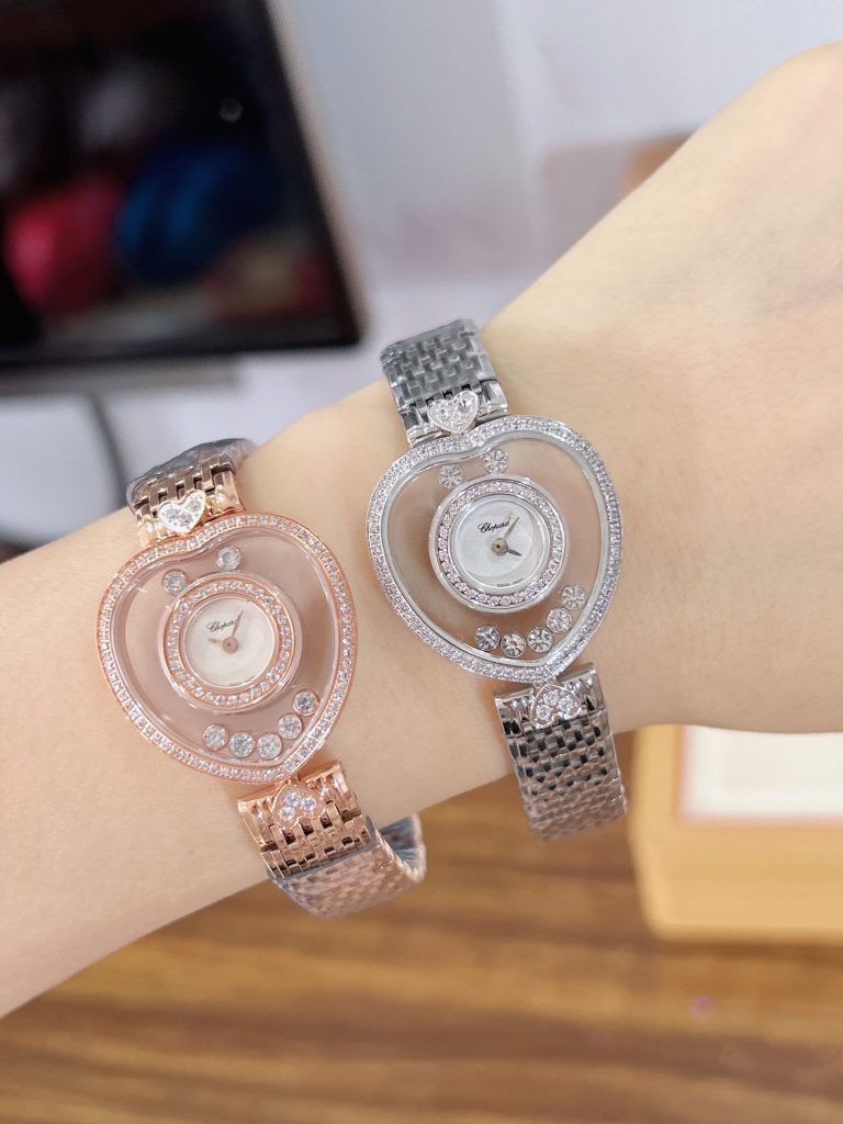 CHOPARD ショパード ハッピーダイヤモンド 腕時計 レディース 心形 ダイヤ フリー回転 26mm 全2色 - 画像 4