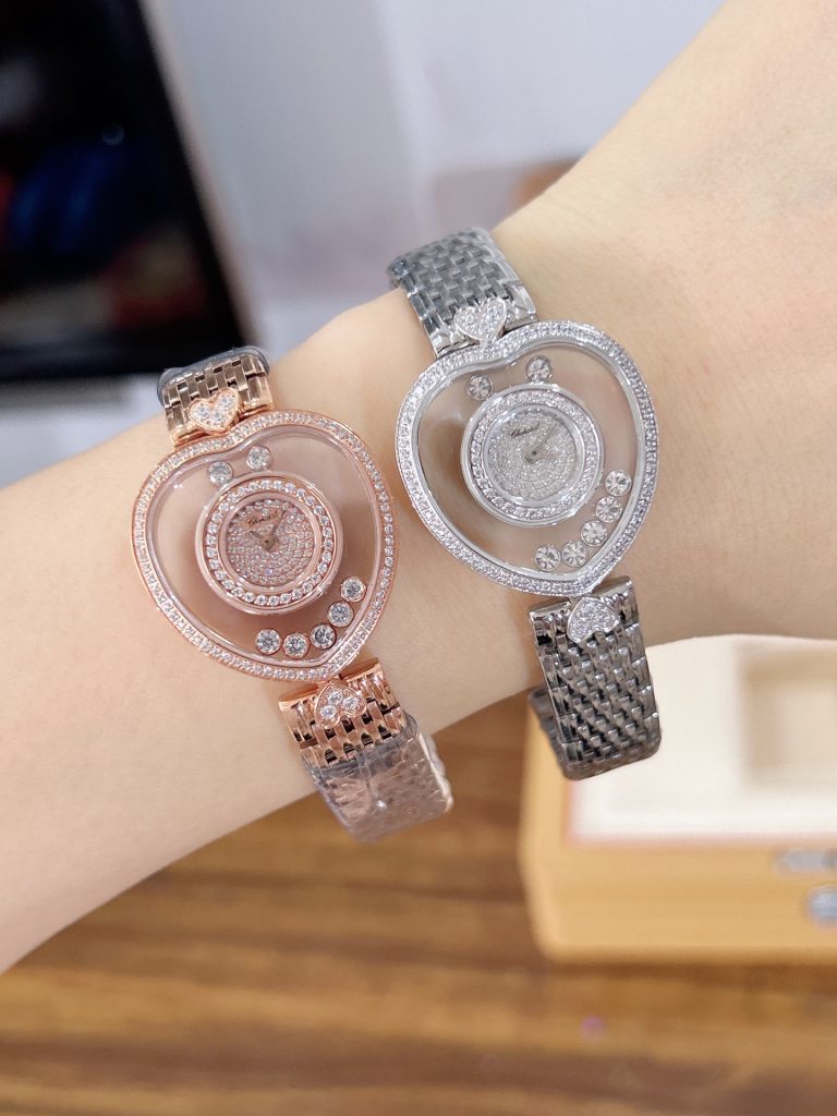 CHOPARD ショパード ハッピーダイヤモンド 腕時計 レディース 心形 ダイヤ フリー回転 26mm 全2色 - 画像 5