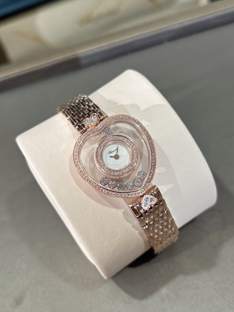 CHOPARD ショパード ハッピーダイヤモンド 腕時計 レディース 心形 ダイヤ フリー回転 26mm 全2色 - 画像 7