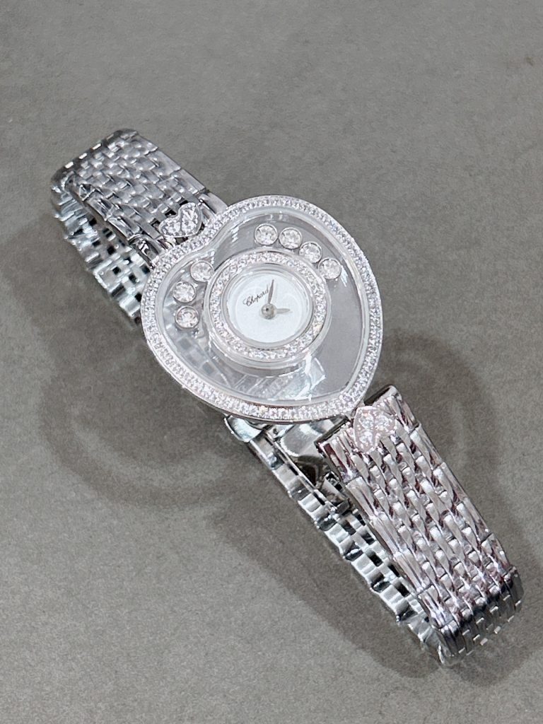 CHOPARD ショパード ハッピーダイヤモンド 腕時計 レディース 心形 ダイヤモンド 自由に動く シルバー - 画像 2