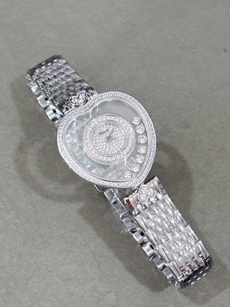 CHOPARD ショパード ハッピーダイヤモンド 腕時計 レディース 心形 ダイヤモンド 自由に動く シルバー - 画像 3