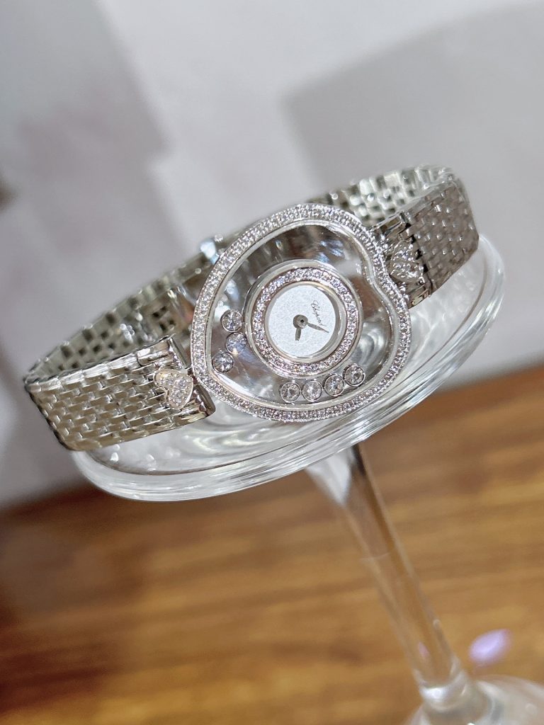 CHOPARD ショパード ハッピーダイヤモンド 腕時計 レディース 心形 ダイヤモンド 自由に動く シルバー - 画像 6