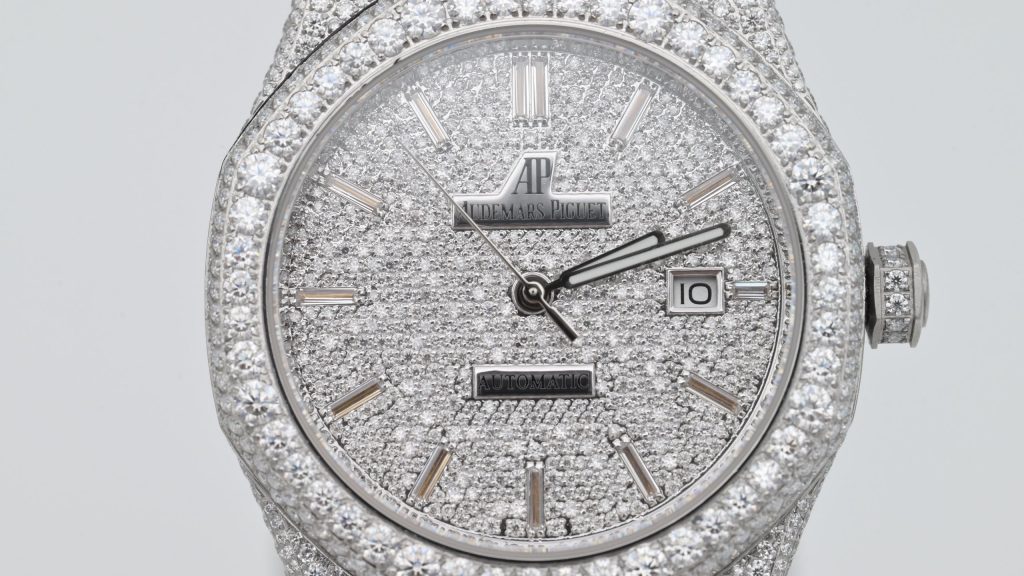 AUDEMARS PIGUET オーデマピゲ ロイヤルオーク 腕時計 メンズ 満天星 モーザンダイヤ フラワーセッティング シルバー - 画像 2