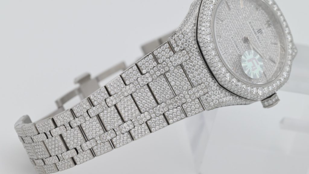 AUDEMARS PIGUET オーデマピゲ ロイヤルオーク 腕時計 メンズ 満天星 モーザンダイヤ フラワーセッティング シルバー - 画像 4