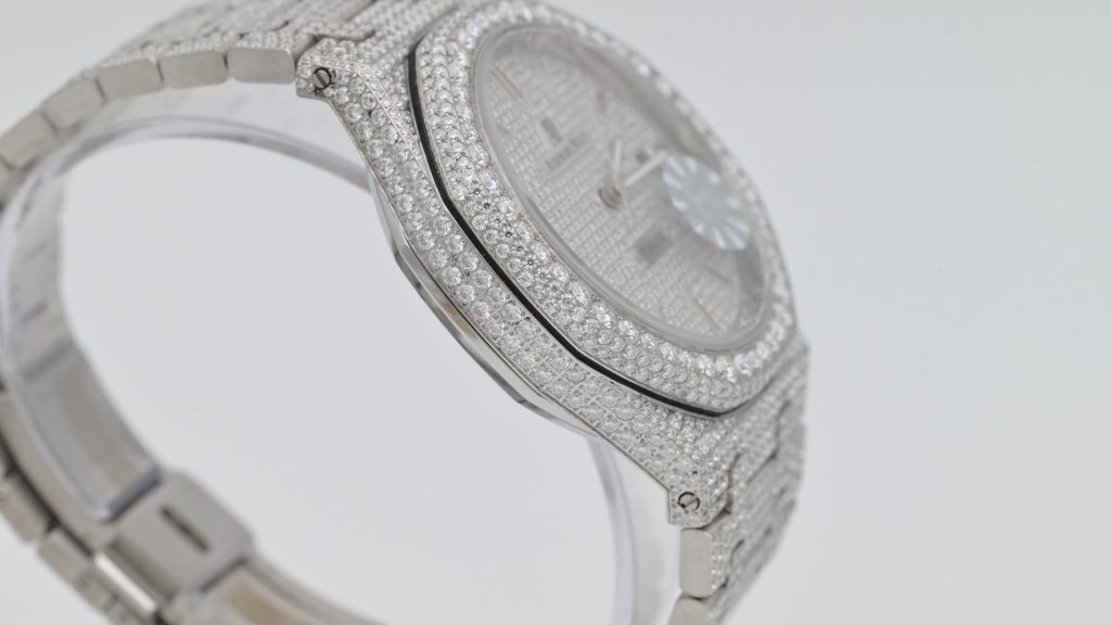 AUDEMARS PIGUET オーデマピゲ ロイヤルオーク 腕時計 メンズ 満天星 モーザンダイヤ フラワーセッティング シルバー - 画像 8