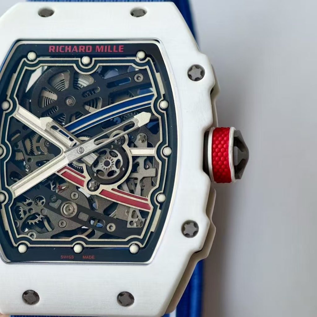 RICHARD MILLE リチャードミル 腕時計 メンズ 自動巻き 軽量 耐衝撃 ホワイト ブルー - 画像 2