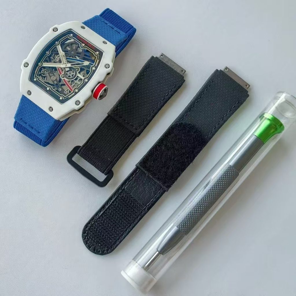 RICHARD MILLE リチャードミル 腕時計 メンズ 自動巻き 軽量 耐衝撃 ホワイト ブルー - 画像 8