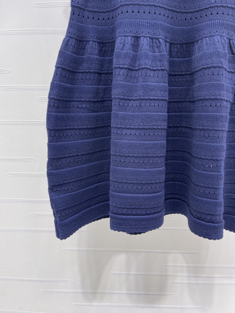 CHANEL シャネル ノースリーブワンピース レディース ニット デザインロゴ シルバー ブラック 全3色 - 画像 6