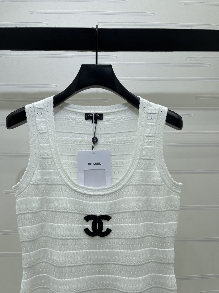 CHANEL シャネル レディース ワンピース バックレス ロゴ ニット 3色展開 - 画像 4