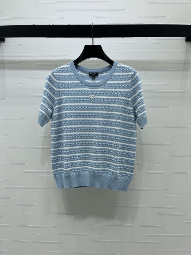CHANEL シャネル ニット Tシャツ レディース レース風 デザイン 1色展開 - 画像 2