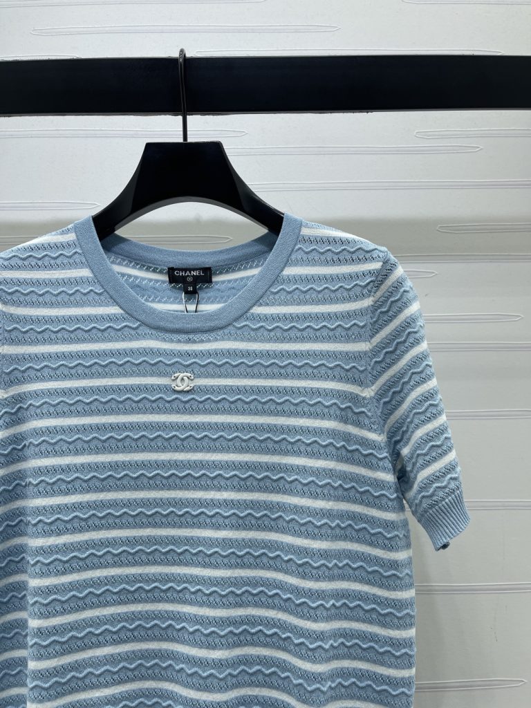 CHANEL シャネル ニット Tシャツ レディース レース風 デザイン 1色展開 - 画像 3