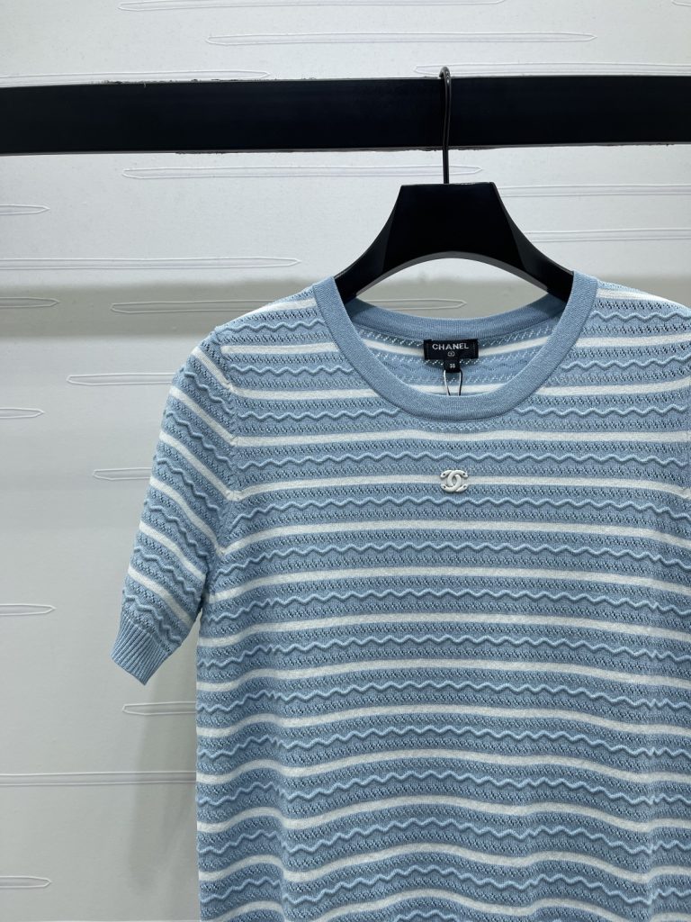 CHANEL シャネル ニット Tシャツ レディース レース風 デザイン 1色展開 - 画像 4