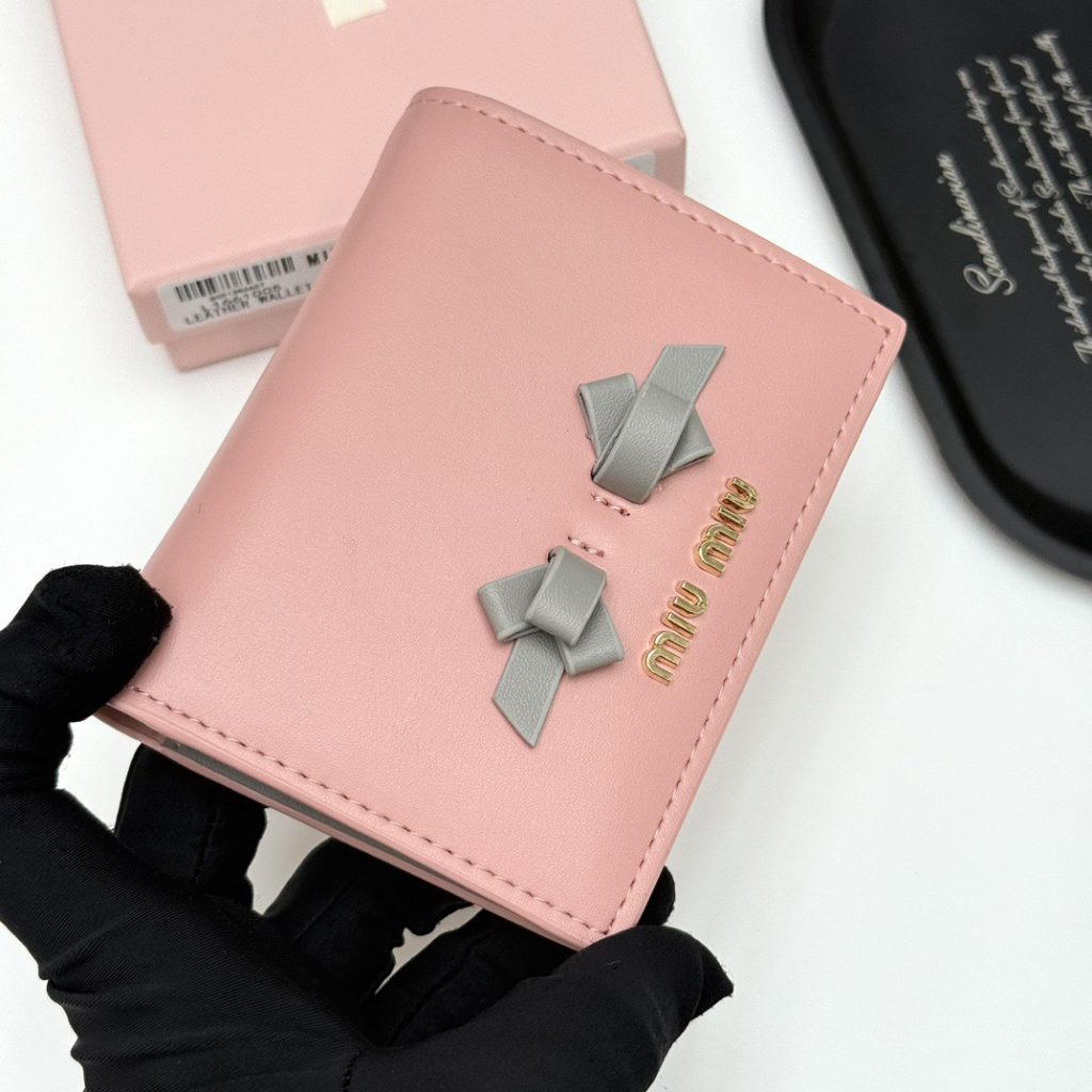 MIUMIU ミュウミュウ 折り財布 ミニ財布 マイクロウォレット 粉紅PINK - 画像 3