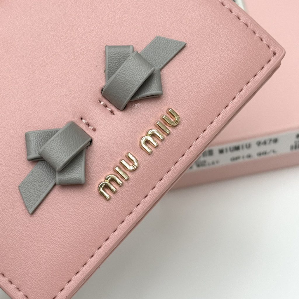 MIUMIU ミュウミュウ 折り財布 ミニ財布 マイクロウォレット 粉紅PINK - 画像 5
