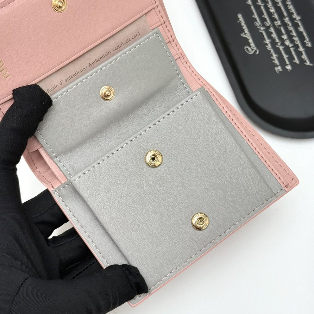 MIUMIU ミュウミュウ 折り財布 ミニ財布 マイクロウォレット 粉紅PINK - 画像 7