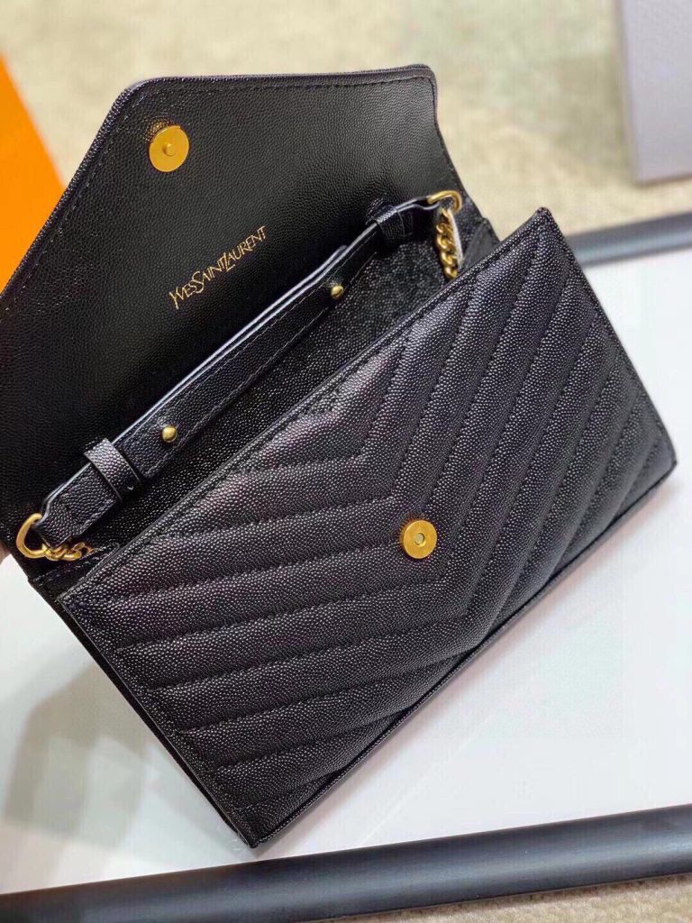 YSL エルメス ショルダーバッグ フェイク プリント ブラック - 画像 6