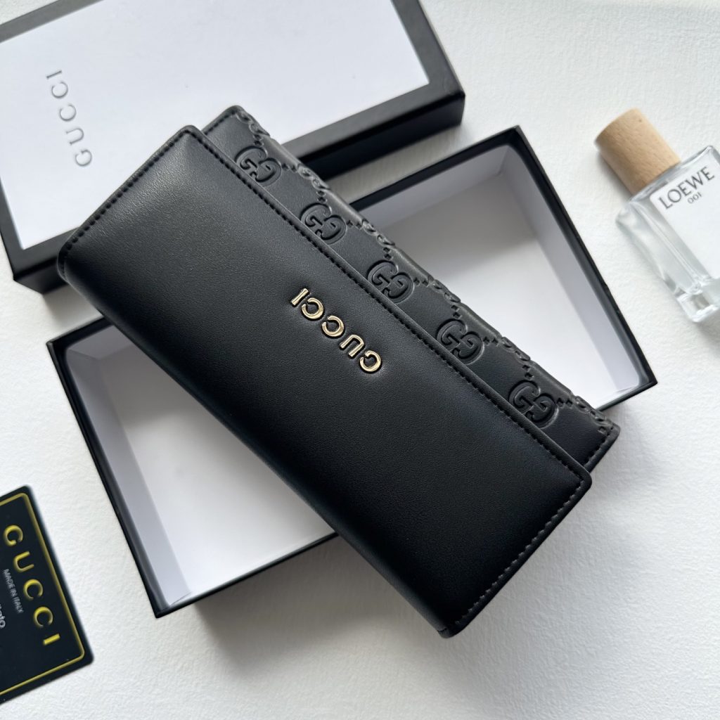 GUCCI グッチ 長財布 本革仕様 メンズ レディース 黒 - 画像 3