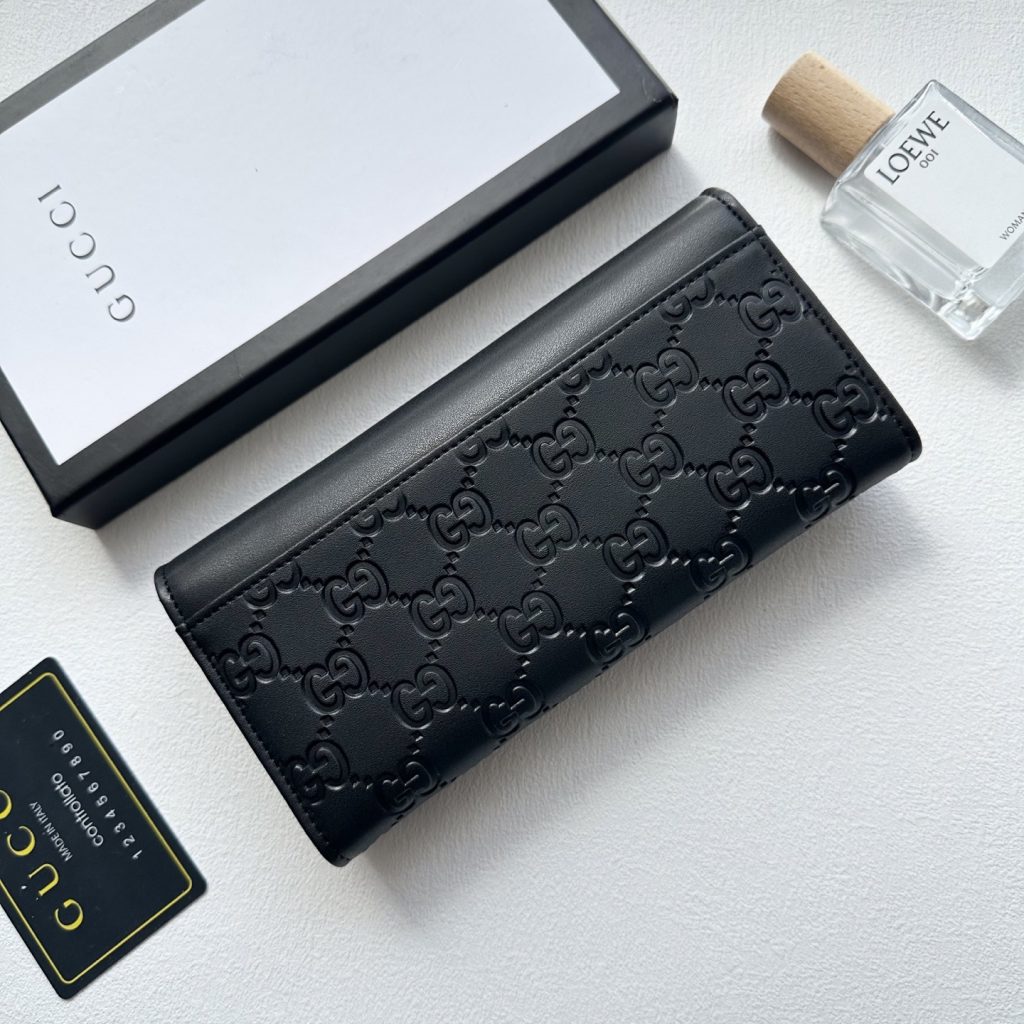 GUCCI グッチ 長財布 本革仕様 メンズ レディース 黒 - 画像 4