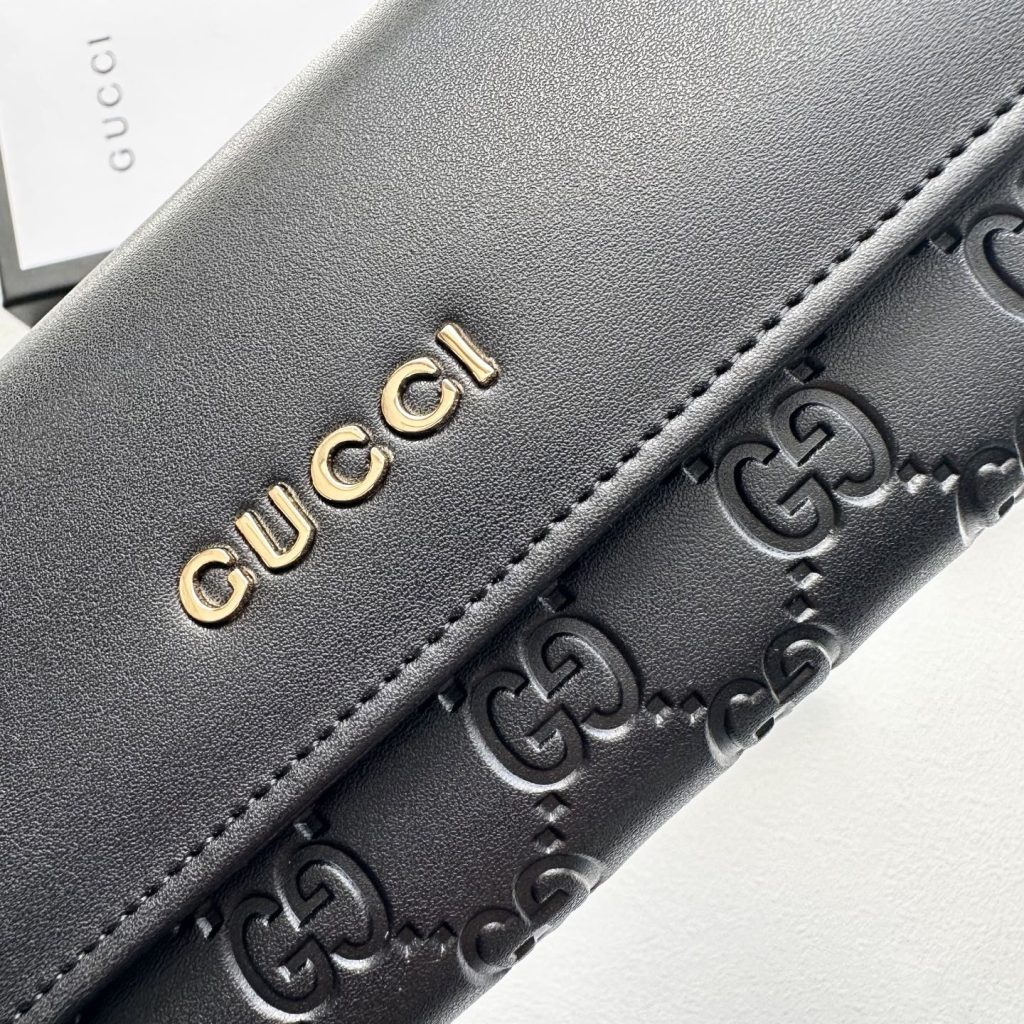 GUCCI グッチ 長財布 本革仕様 メンズ レディース 黒 - 画像 5