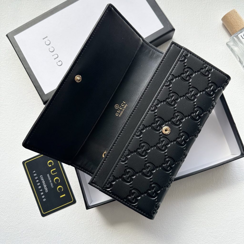 GUCCI グッチ 長財布 本革仕様 メンズ レディース 黒 - 画像 7