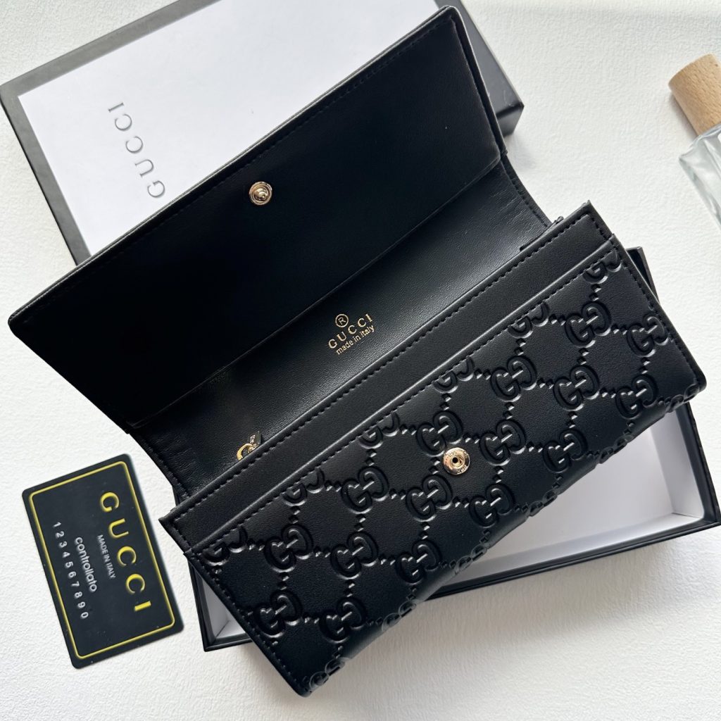 GUCCI グッチ 長財布 本革仕様 メンズ レディース 黒 - 画像 8
