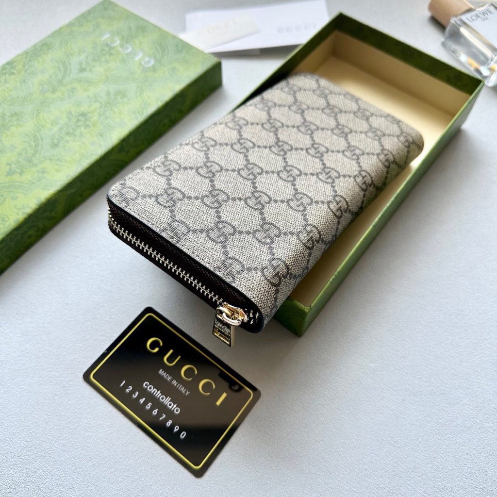 GUCCI グッチ 長財布 グッチ柄 ラージ ポーチ ベージュ - 画像 4