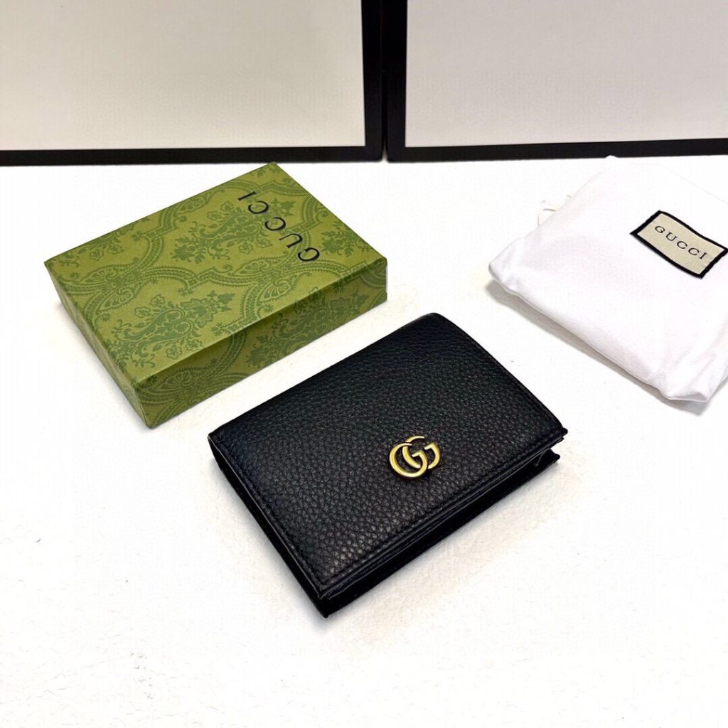 GUCCI グッチ 折り財布 本革仕様 マルチカードケース ファスナー 黒 - 画像 2