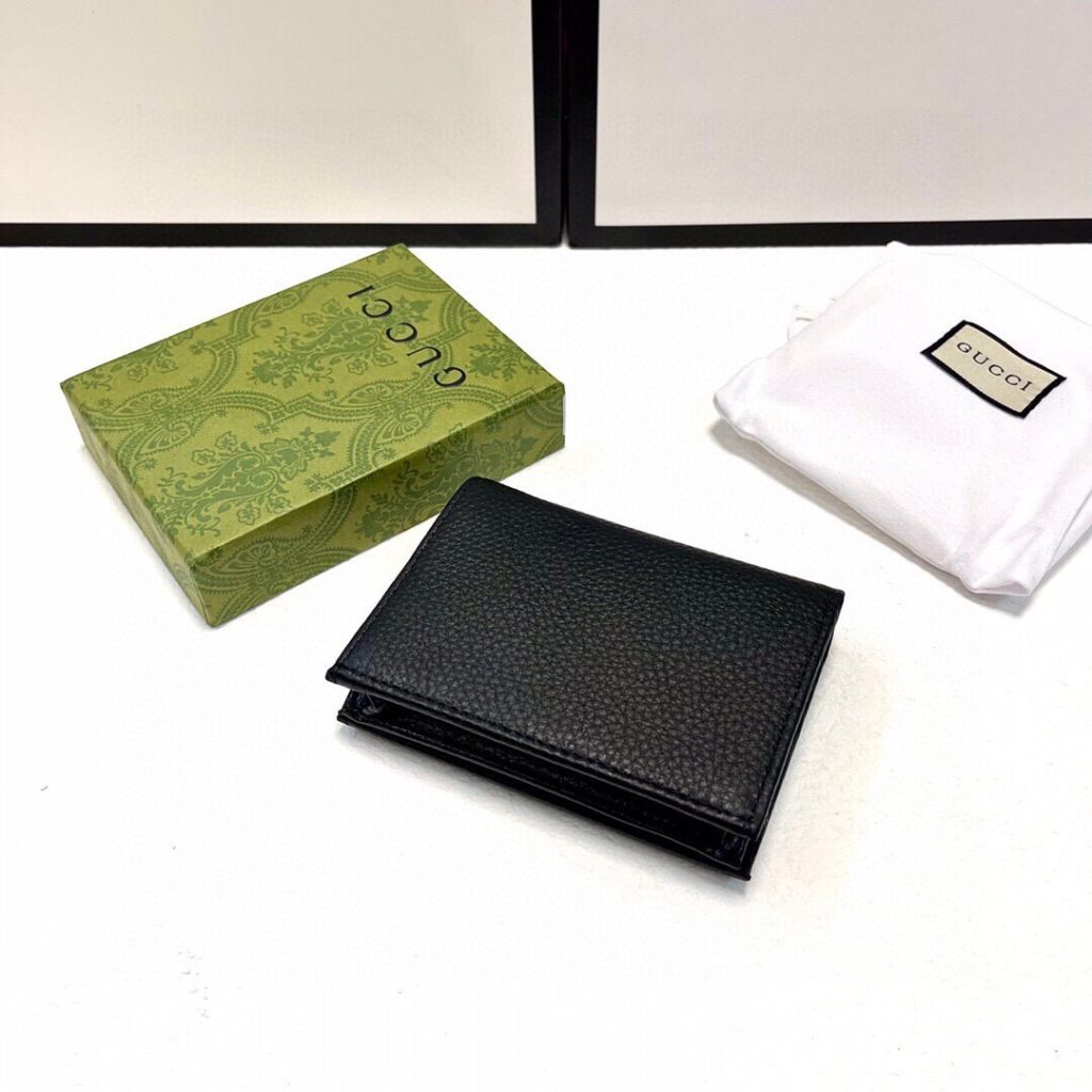 GUCCI グッチ 折り財布 本革仕様 マルチカードケース ファスナー 黒 - 画像 3
