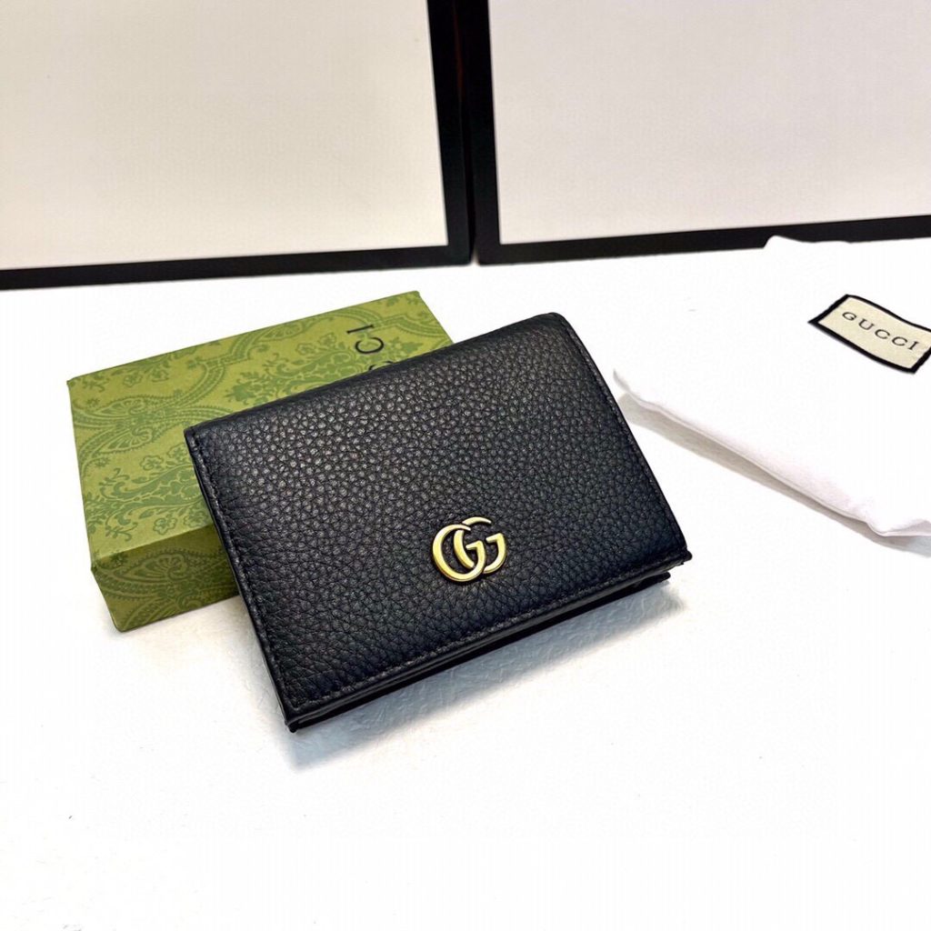 GUCCI グッチ 折り財布 本革仕様 マルチカードケース ファスナー 黒 - 画像 4